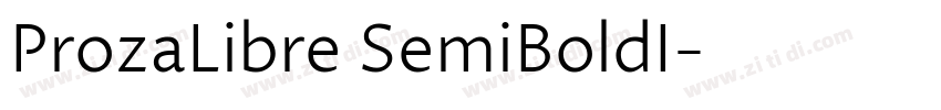 ProzaLibre SemiBoldI字体转换